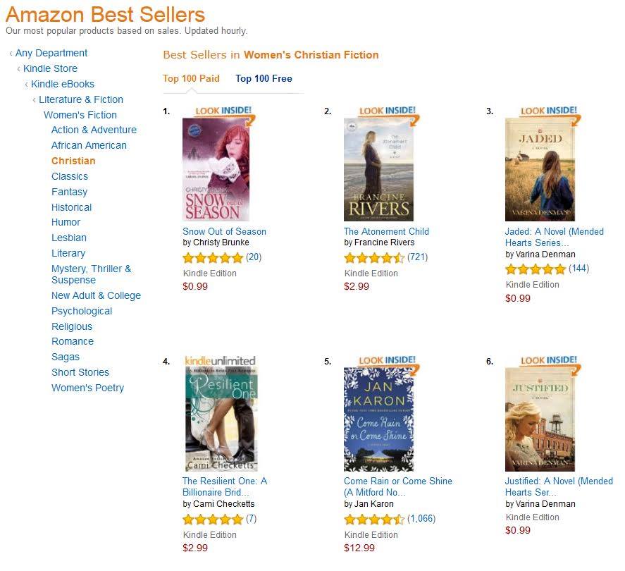 Snow out of Season Fictional Book Amazon Bestsellers